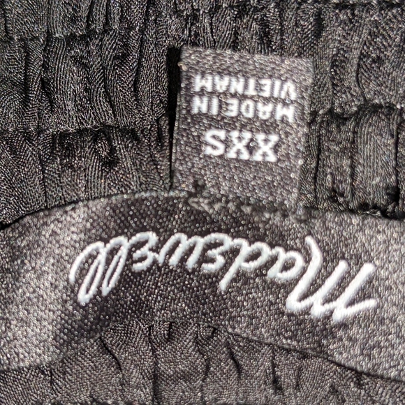 MADEWELL BLACK LONG MAXI DRESS W MID CAP SLEEVE SQUARE NECK LINE SILKY MATERIAL - Picture 2 of 4